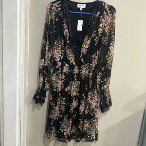 Trucloth Floral Long-Sleeve Dress